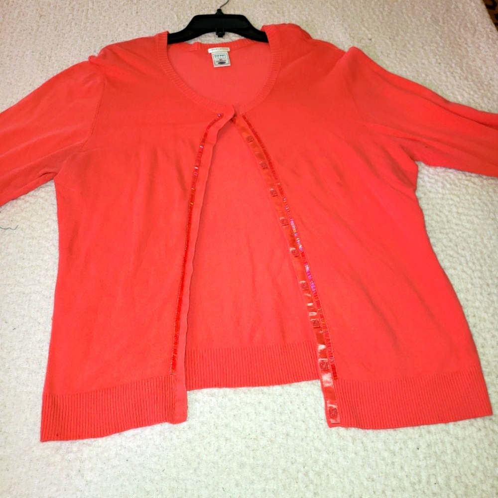 Coral cardigan